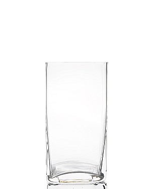 Square Clear Glass Vase 6"H (3"x3")