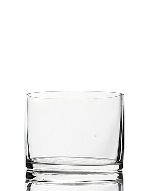Cylinder Clear Glass Vase 3"H (4"Diameter)