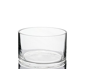 Cylinder Clear Glass Vase 3"H (5"Diameter)