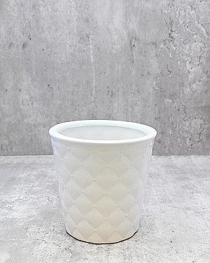 Triangle Embossed Tapered Container 4.5&quot;H