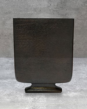 Etched Flat Vase - Bronze Finish 13&quot;H