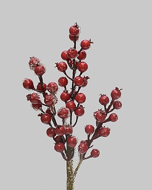 Iced Berry Branch 14&quot; Red