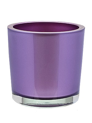 Metallic Purple Glass Vase 4.75&quot;H