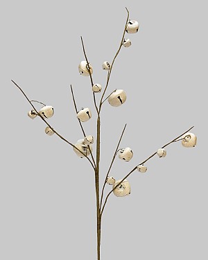 Antique White Jingle Bell Spray 18&quot;
