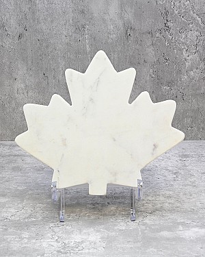 Maple Leaf Marble Cheese Board 9.5"L