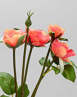 Rose Mini Multi Flower 19&quot; Peach/Red