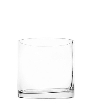 Cylinder Clear Glass Vase 4"H