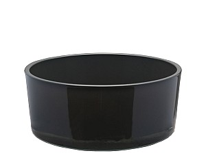 Dark Grey Glass Bowl 7.5"D
