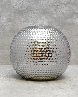 Hammered Ball Vase 6.5&quot;H