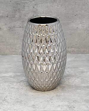 Diamond Embossed Vase 10&quot;H