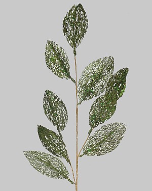 Magnolia Spray 28&quot;Green Glitter