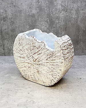 Wood Trunk - White 8&quot;H