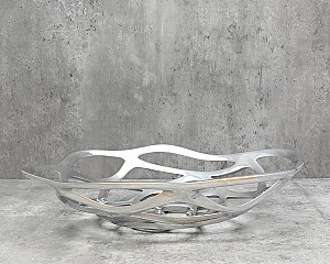 Rosette Aluminum Decorative Bowl 13&quot;D