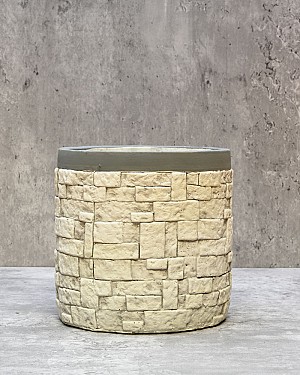 Brick Wall Planter - Round 6&quot;H