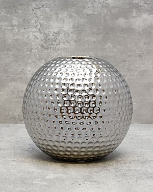 Hammered Ball Vase 5&quot;H