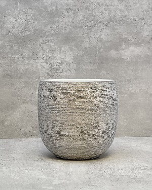 Silver Spun Textured 5.25&quot;H