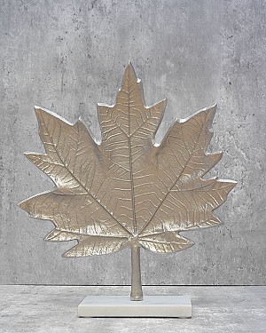 Maple Leaf Aluminum Decorative Sculpture 14.5&quot;H