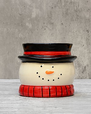 Snowman Head Planter 4&quot;H