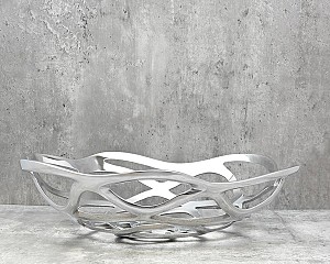 Rosette Aluminum Decorative Bowl 16&quot;D