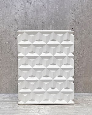 Embossed White 13&quot;H