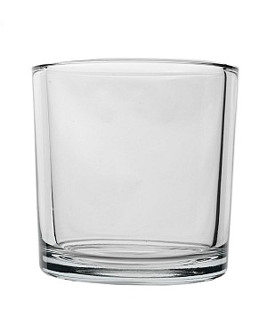Round Clear Glass Vase 5.5"H