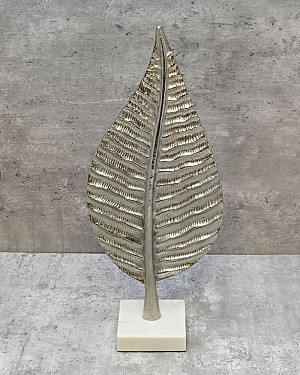 Ficus Leaf Aluminum Decor 18.5&quot;H