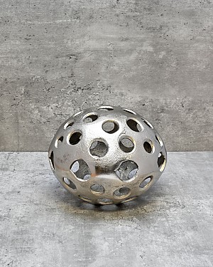 Ellipse Orb Aluminum Decor Sculpture 6.5&quot;H