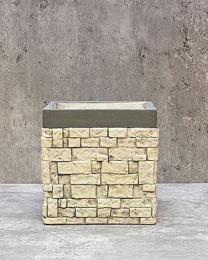 Brick Wall Planter - Square 6&quot;H