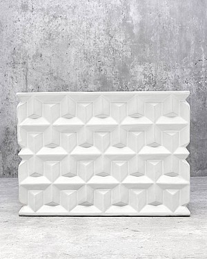 Embossed White 8.25&quot;H