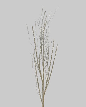 Twig Spray 36&quot; Silver Glitter