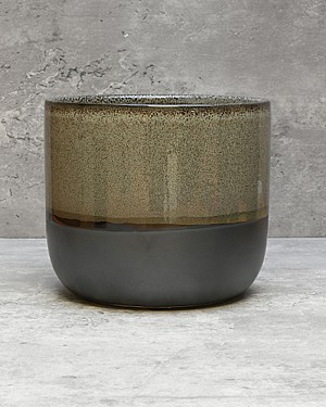 Two Tone Glaze Container 5&quot;H