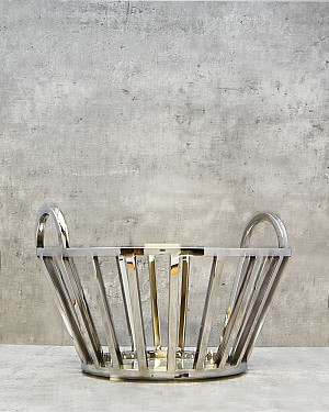 Stainless Steel Decorative Basket 13&quot;D