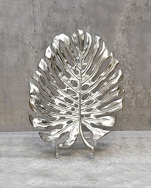 Monstera Wall Leaf 15"L - Silver