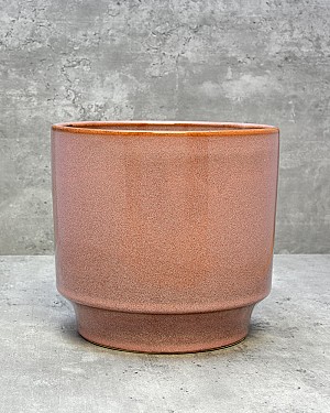Pink Stepped Planter - Medium 6&quot;H