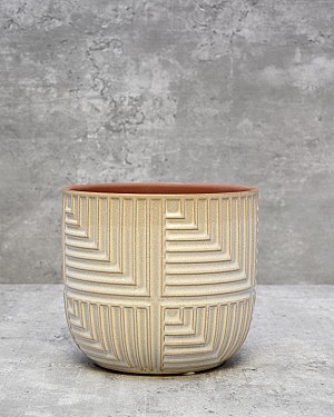 Linear Textured Planter 4&quot;H
