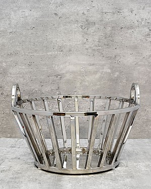 Stainless Steel Decorative Basket - Small 13"D
