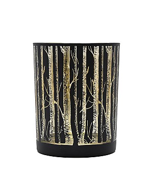 Birch Tree Silhouette Hurricane Vase 5&quot;H