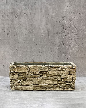 Rectangular Stone Wall Planter - Small 3&quot;H