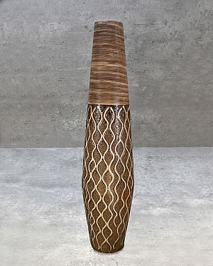 Brown/Gold Decorative Vase 25&quot;H