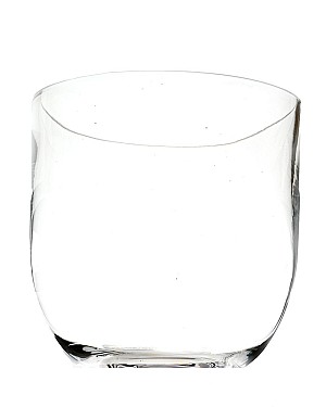 Cylinder Clear Glass Bowl 8"H