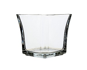 Square Flared Glass Vase 4"H