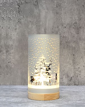 Christmas Tree Lantern - White 8&quot;H