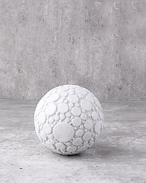White Rock Textured Decorative Ball 4"D