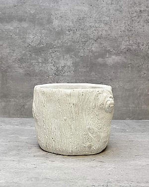 Bark Cement Planter 5.25&quot;H