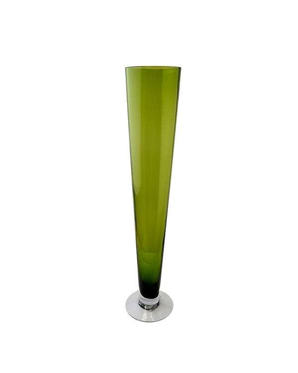 Green Pilsner Glass Vase 24"