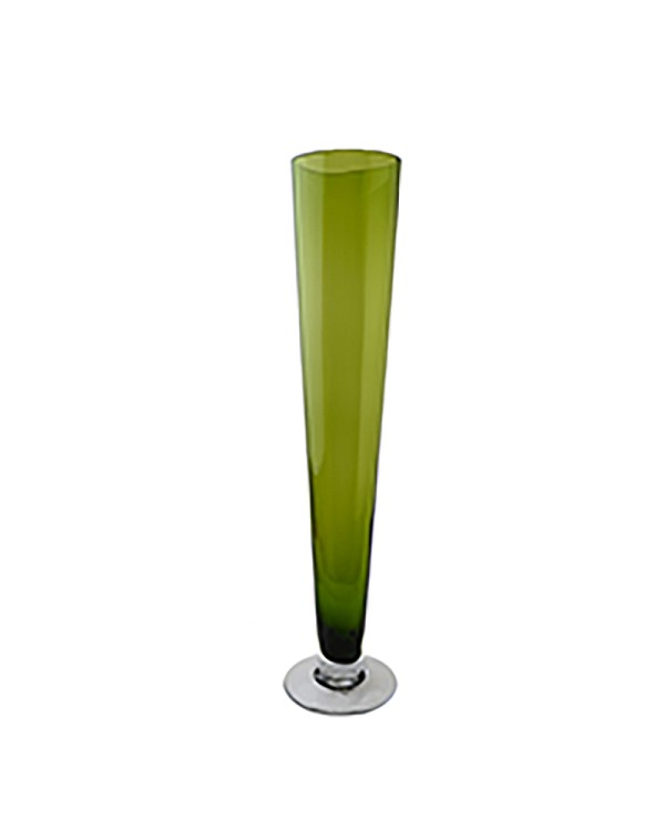 Green Pilsner Glass Vase 24"H