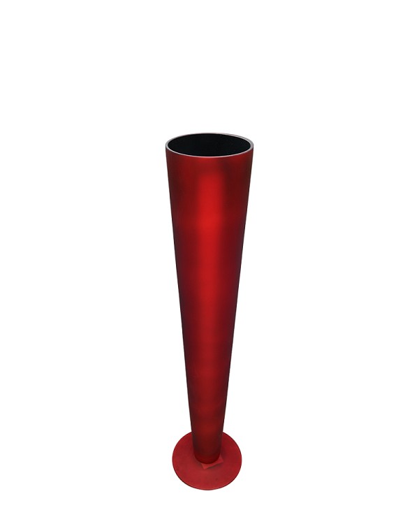 Red Pilsner Glass Vase 24"H