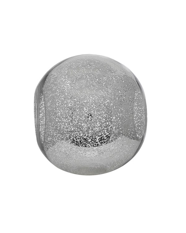 Silver Open Glass Orb 7"