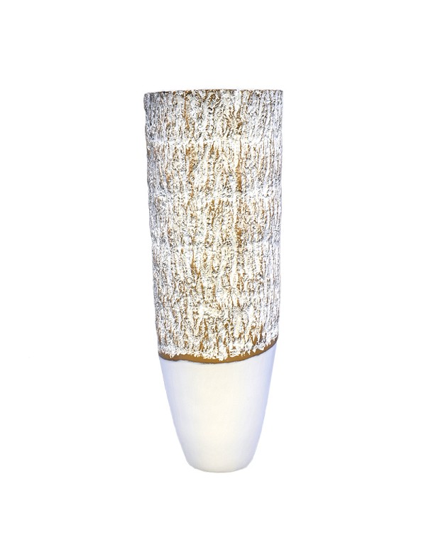 White Rustic Container 19.75" x 7" Diameter