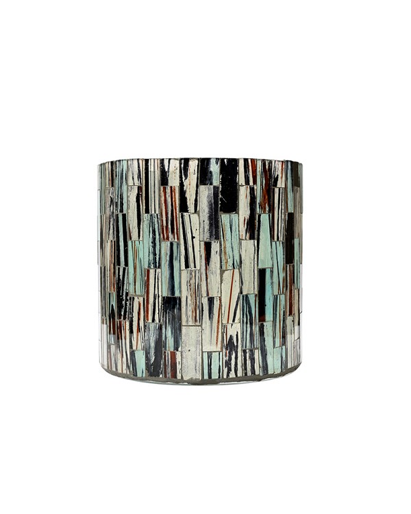 Blue Glass Mosaic 6"H